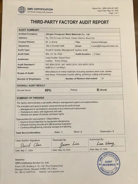 Third-Party Factory Audit Report Thumbnail