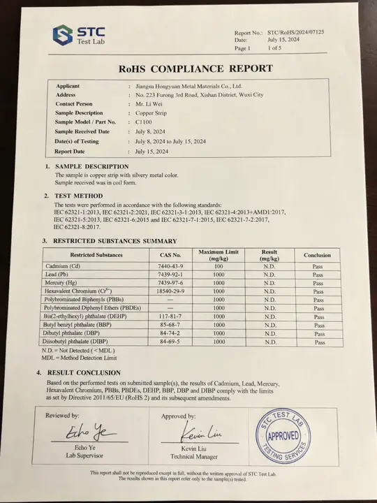 RoHS Compliance Report Thumbnail