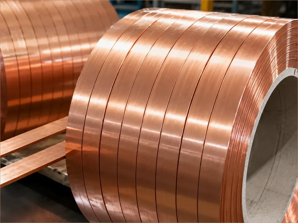 HONGYUAN C10200 oxygen-free copper strip coils, slit strip and continuous-feed stock