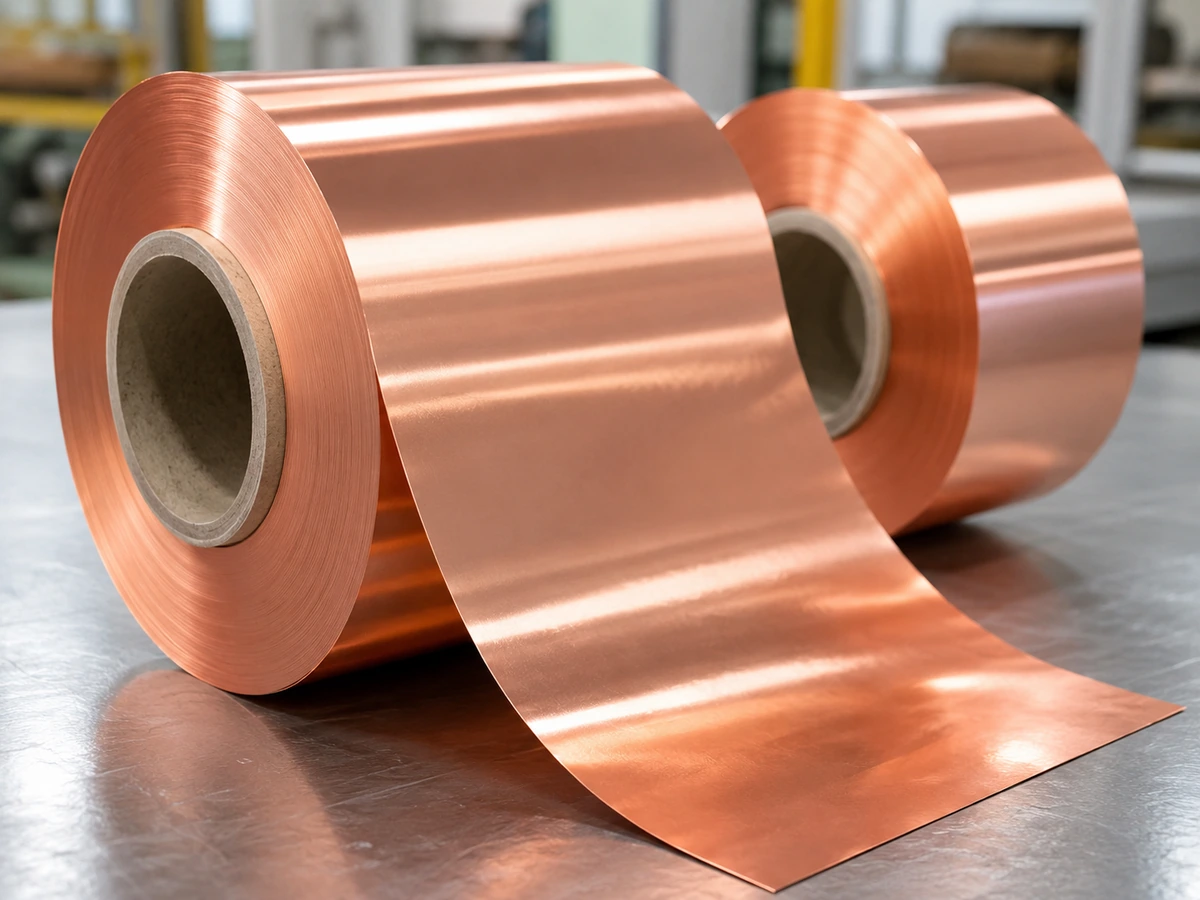 HONGYUAN 0.10mm copper foil coils, slit copper foil and coil handling