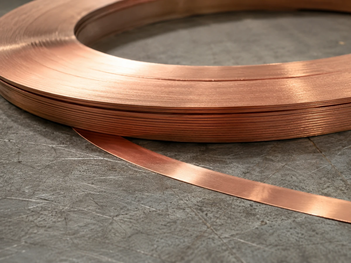 0.10 mm copper strip edge and layered coil detail
