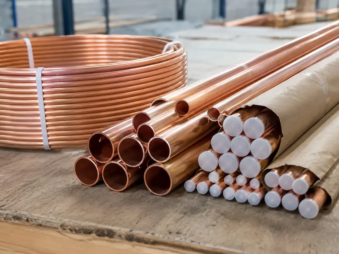 HONGYUAN T2 copper tube in straight lengths and coils