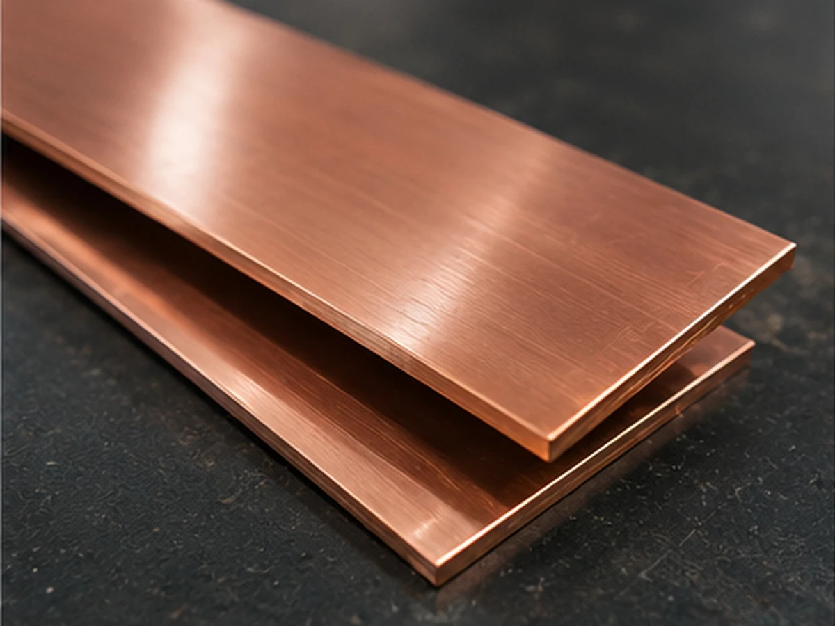 0.50 mm copper strip edge and surface detail