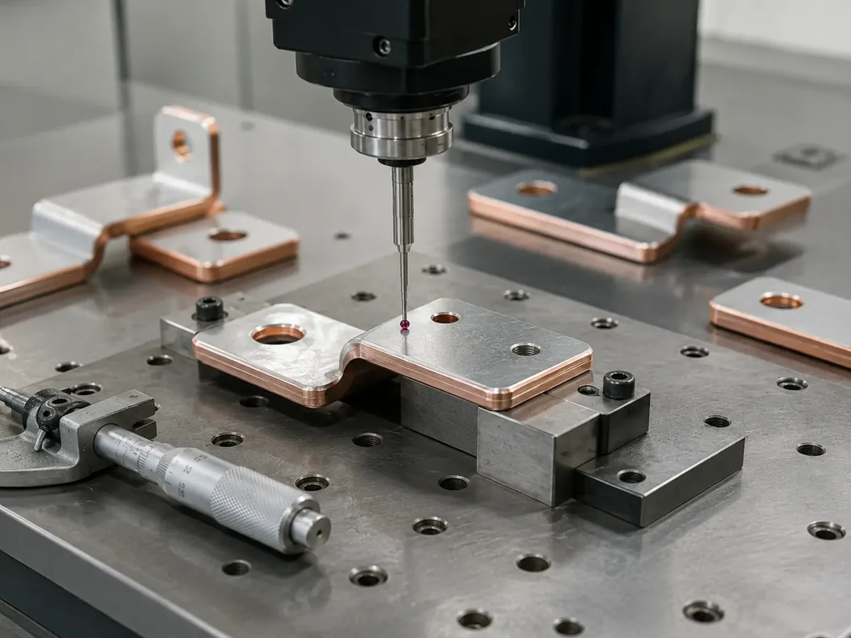 Tin Plated EV Copper Busbar Connector - Product view