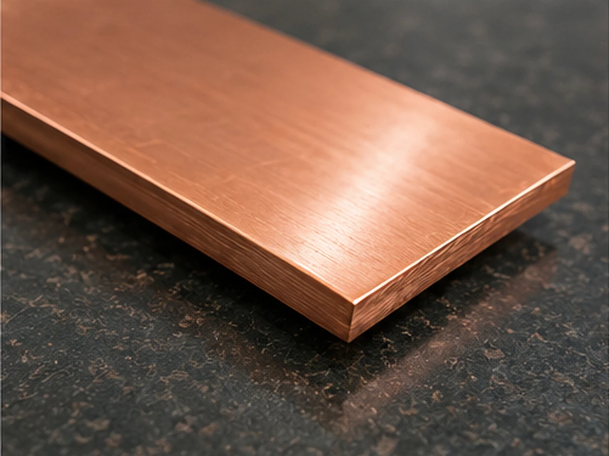 1.00 mm copper strip edge and surface detail