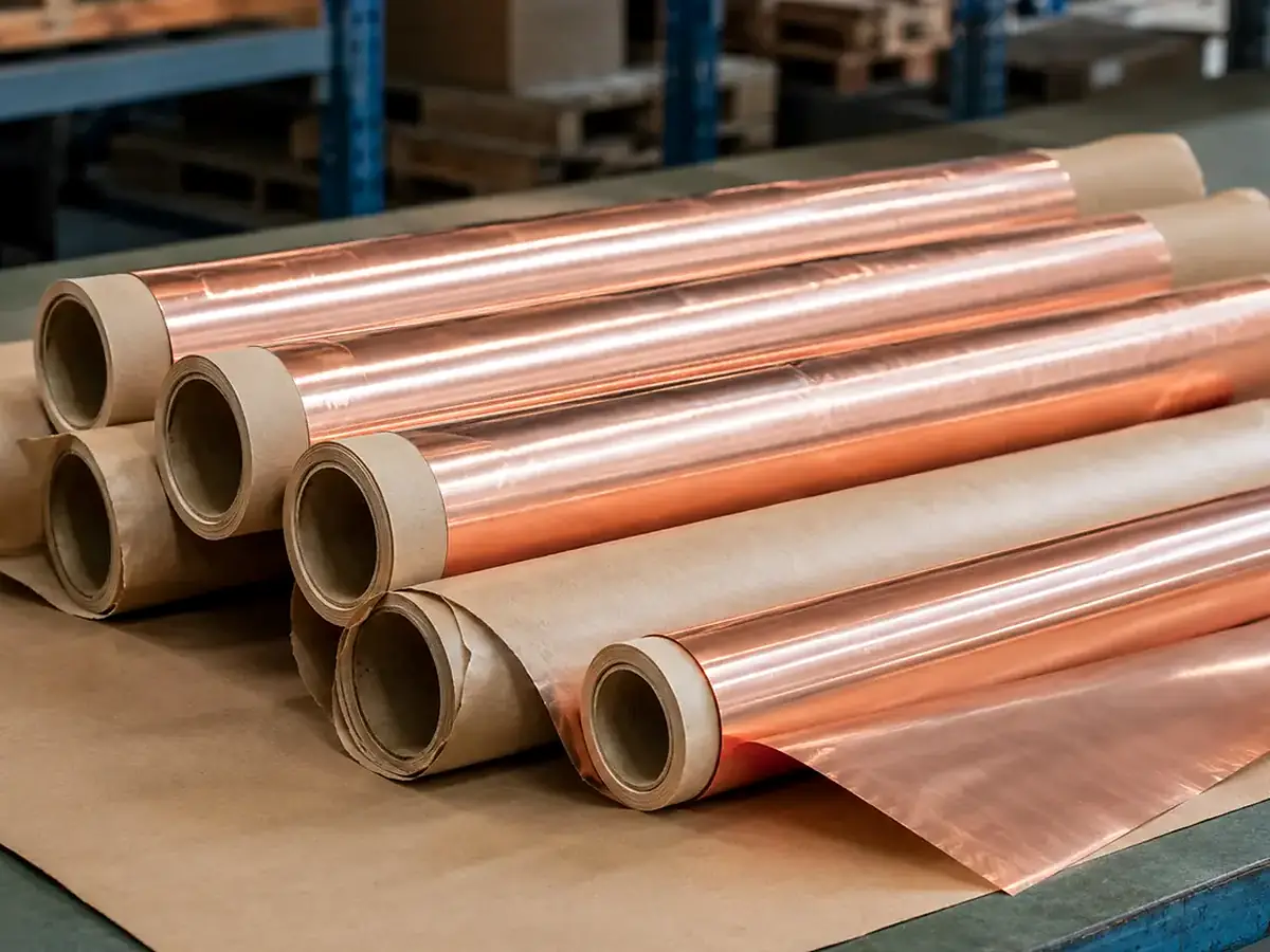 HONGYUAN thin copper foil rolls, wound copper strip and foil winding process